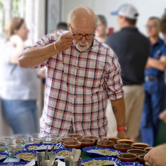 Steve at a Cupping Event
